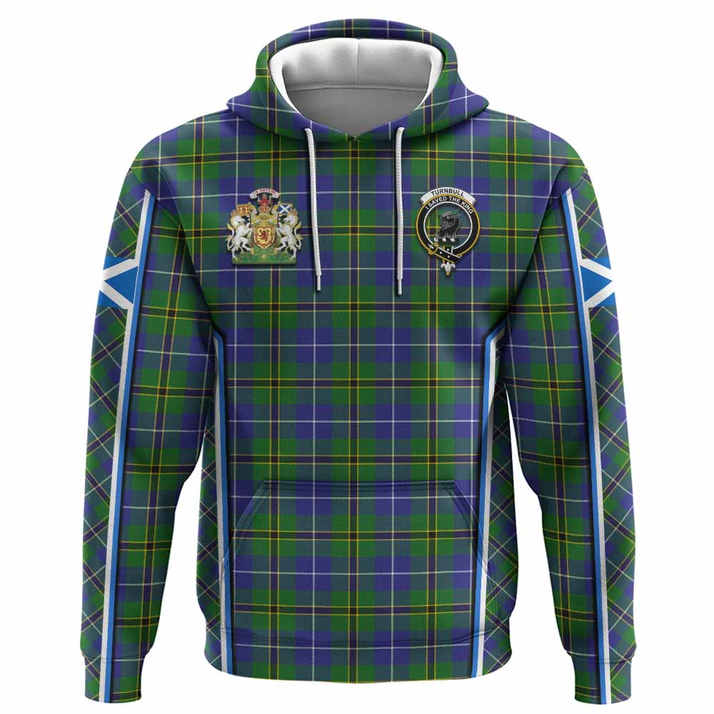 Turnbull Tartan Crest Hoodie Scotland Coat of Arm Flag Style - Tartan Vibes Clothing