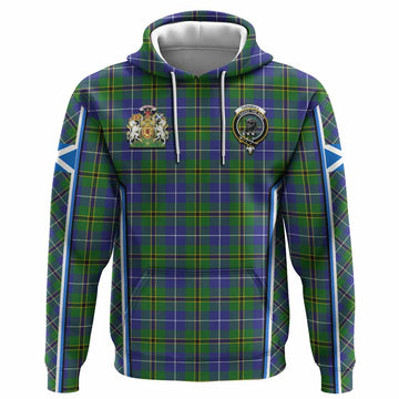 Turnbull Tartan Crest Hoodie Scotland Coat of Arm Flag Style