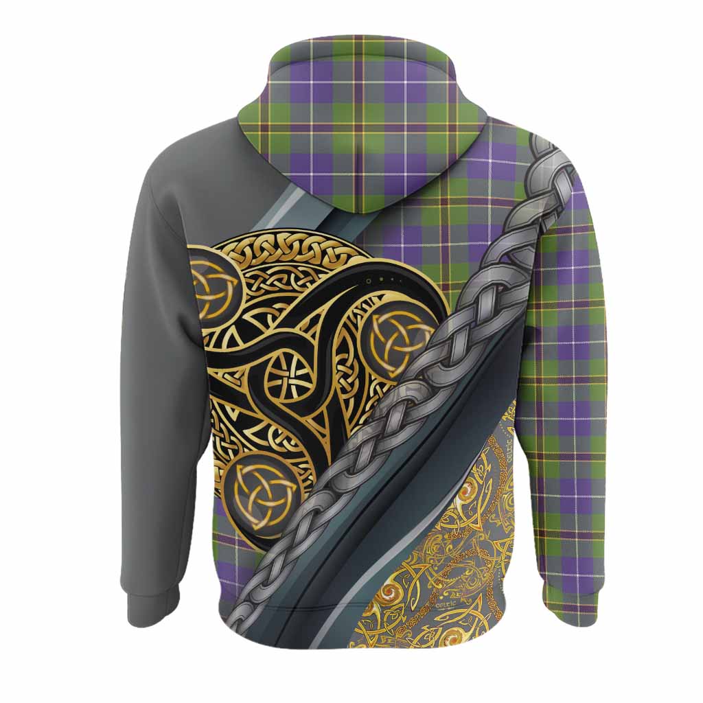 Turnbull Tartan Crest Hoodie Scottish Triskele Celtic