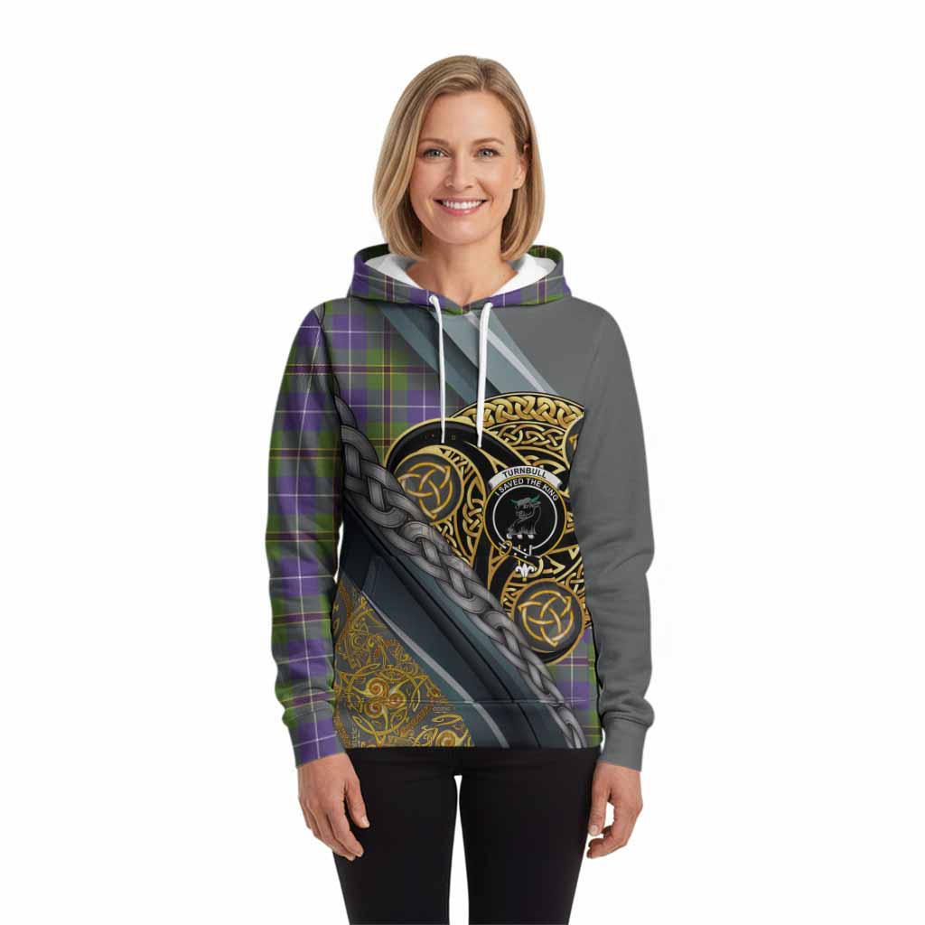 Turnbull Tartan Crest Hoodie Scottish Triskele Celtic
