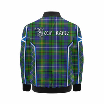 Turnbull Tartan Crest Kid Bomber Jacket Scotland Coat of Arm Flag Style - Tartan Vibes Clothing