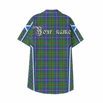 Turnbull Tartan Crest Kid Hawaiian Shirt Scotland Coat of Arm Flag Style - Tartan Vibes Clothing