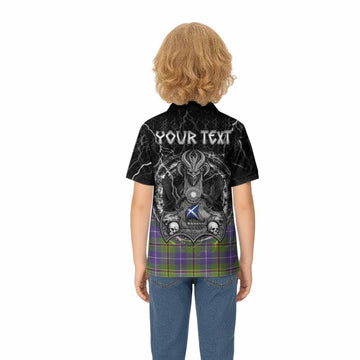 Turnbull Tartan Crest Kid Polo Shirt Celtic Odin's Raven Legacy
