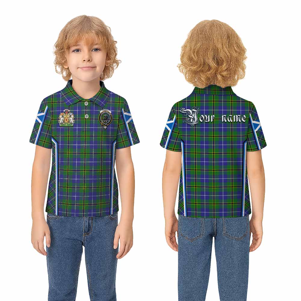 Turnbull Tartan Crest Kid Polo Shirt Scotland Coat of Arm Flag Style - Tartan Vibes Clothing