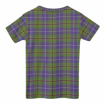 Turnbull Tartan Crest Kid T-shirt Ferocious Lion Style