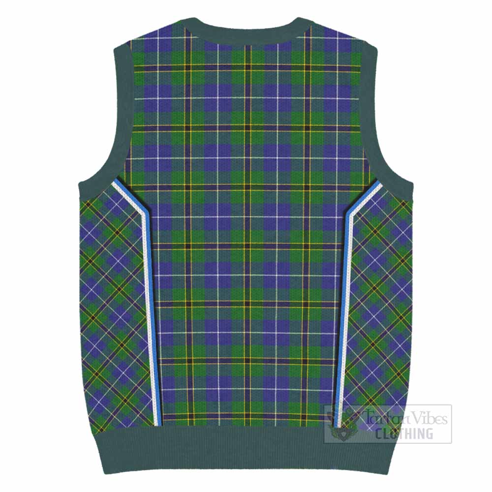 Turnbull Tartan Crest Knitted V-Neck Vest Scotland Coat of Arm Flag Style - Tartan Vibes Clothing