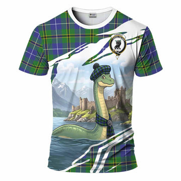 Turnbull Tartan Crest Loch Ness Monster Scottish Heritage Art T-Shirt