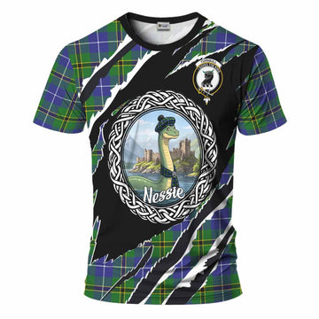 Turnbull Tartan Crest Loch Ness Monster T-Shirt Celtic Knot Nessie Art