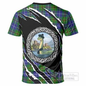 Turnbull Tartan Crest Loch Ness Monster T-Shirt Celtic Knot Nessie Art