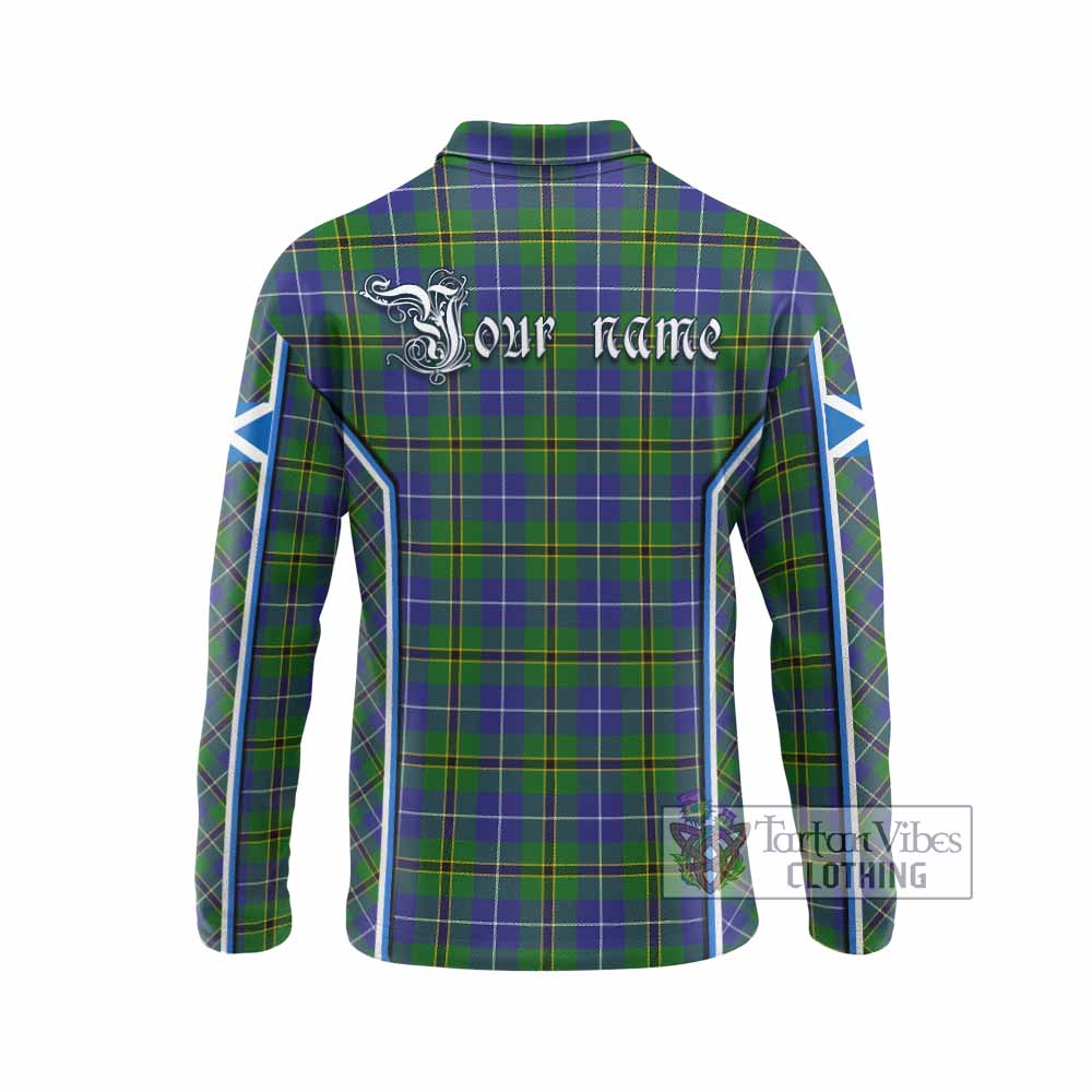 Turnbull Tartan Crest Long Sleeve Polo Shirt Scotland Coat of Arm Flag Style - Tartan Vibes Clothing