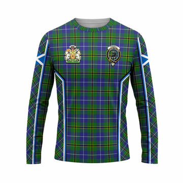 Turnbull Tartan Crest Long Sleeve T-Shirt Scotland Coat of Arm Flag Style - Tartan Vibes Clothing