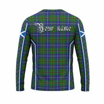 Turnbull Tartan Crest Long Sleeve T-Shirt Scotland Coat of Arm Flag Style - Tartan Vibes Clothing