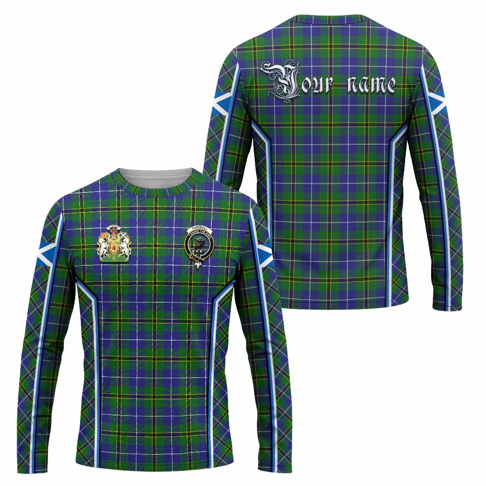 Turnbull Tartan Crest Long Sleeve T-Shirt Scotland Coat of Arm Flag Style - Tartan Vibes Clothing