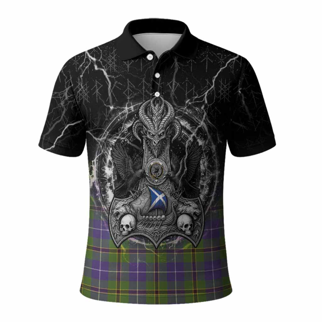 Turnbull Tartan Crest Polo Shirt Celtic Odin's Raven Legacy
