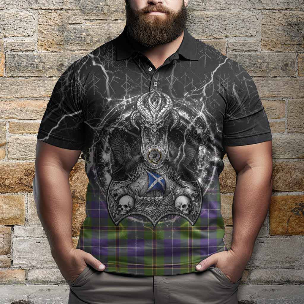 Turnbull Tartan Crest Polo Shirt Celtic Odin's Raven Legacy