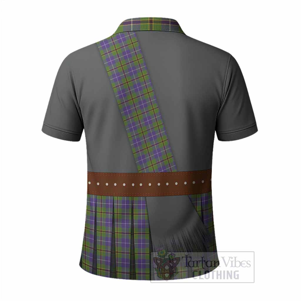 Turnbull Tartan Crest Polo Shirt Kilt Costume Style