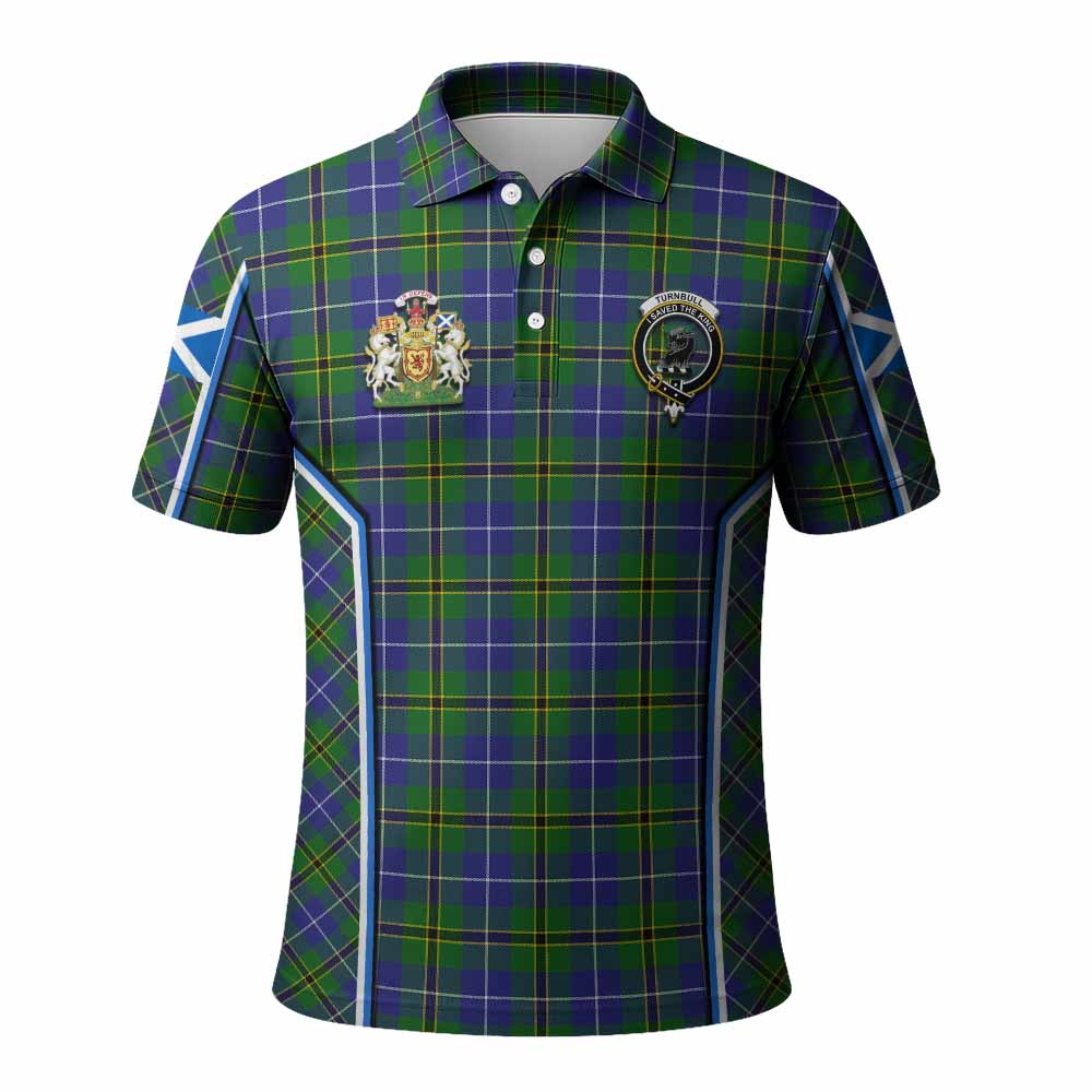 Turnbull Tartan Crest Polo Shirt Scotland Coat of Arm Flag Style - Tartan Vibes Clothing