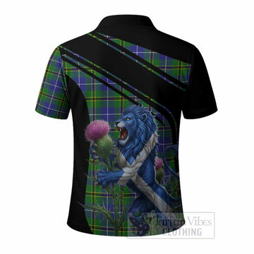 Turnbull Tartan Crest Polo Shirt Scottish Lion Rampant Thistle - Tartan Vibes Clothing