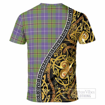 Turnbull Tartan Crest T-Shirt Celtic Knot and Triple Trickle Spiral Symbols