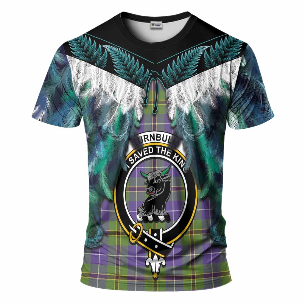 Turnbull Tartan Crest T-Shirt New Zealand Maori Korowai Cloak