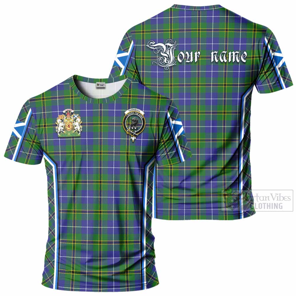 Turnbull Tartan Crest T-shirt Scotland Coat of Arm Flag Style - Tartan Vibes Clothing