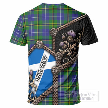 Turnbull Tartan Crest T-Shirt Scottish Thistle Loch Ness Monster