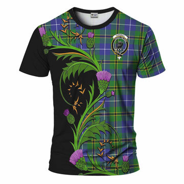 Turnbull Tartan Crest T-Shirt Scottish Thistle Pride Heritage Art