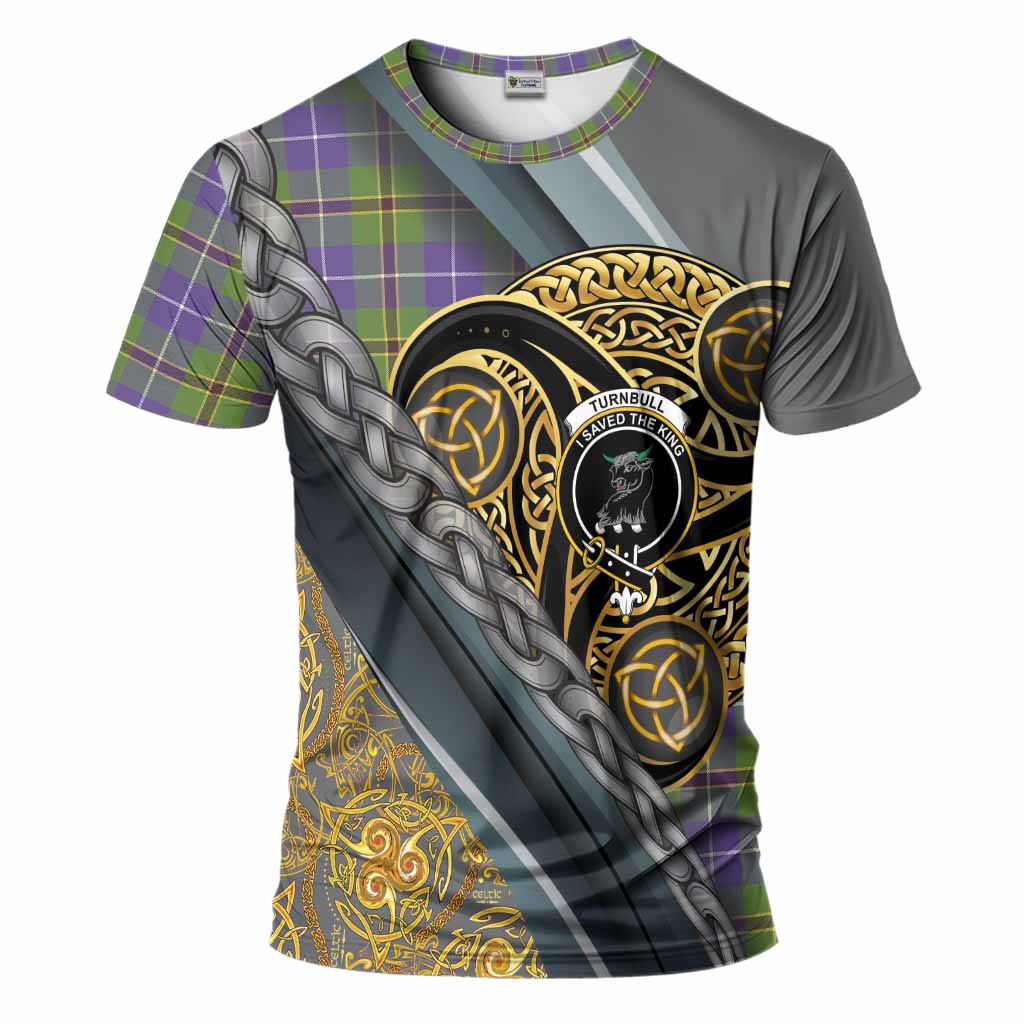 Turnbull Tartan Crest T-Shirt Scottish Triskele Celtic