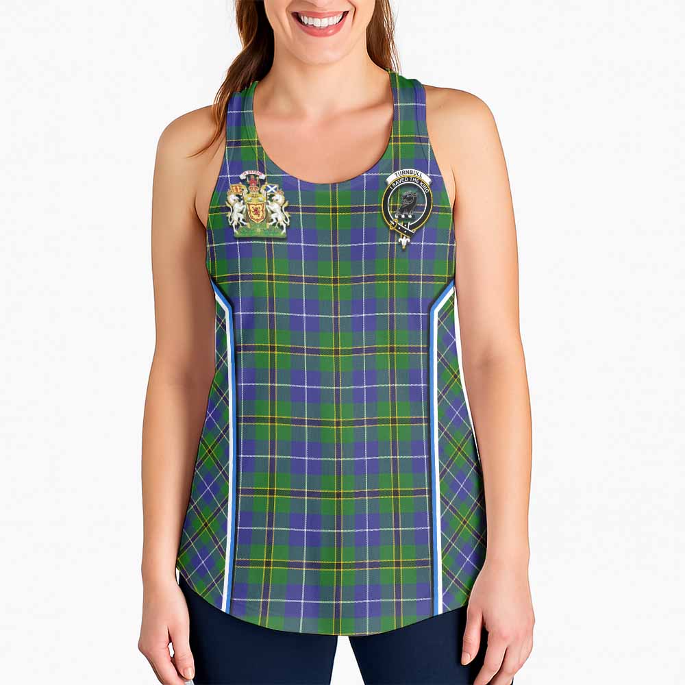 Turnbull Tartan Crest Women Racerback Tanks Scotland Coat of Arm Flag Style - Tartan Vibes Clothing