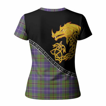 Turnbull Tartan Crest Women T shirt Legendary Dragon Knot Half Style
