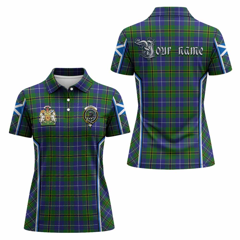 Turnbull Tartan Crest Women's Polo Shirt Scotland Coat of Arm Flag Style - Tartan Vibes Clothing