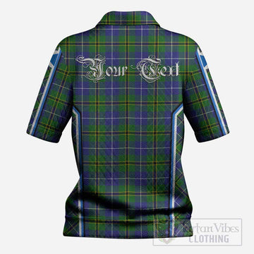 Turnbull Tartan Crest Women’s Polo Sweater Top Scotland Coat of Arm Flag Style