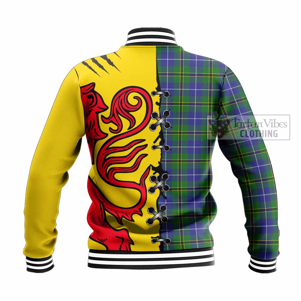 Turnbull Tartan Family Crest Baseball Jacket Lion Rampant Honor - Tartan Vibes Clothing