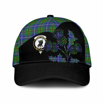 Turnbull Tartan Family Crest Classic Cap Scotland Thistle Floral Flag Style