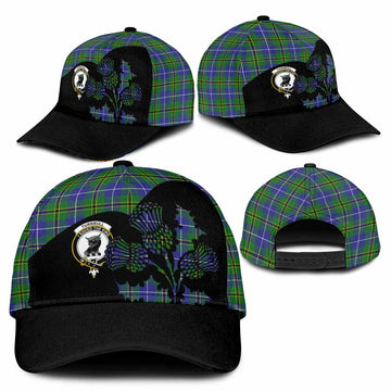 Turnbull Tartan Family Crest Classic Cap Scotland Thistle Floral Flag Style