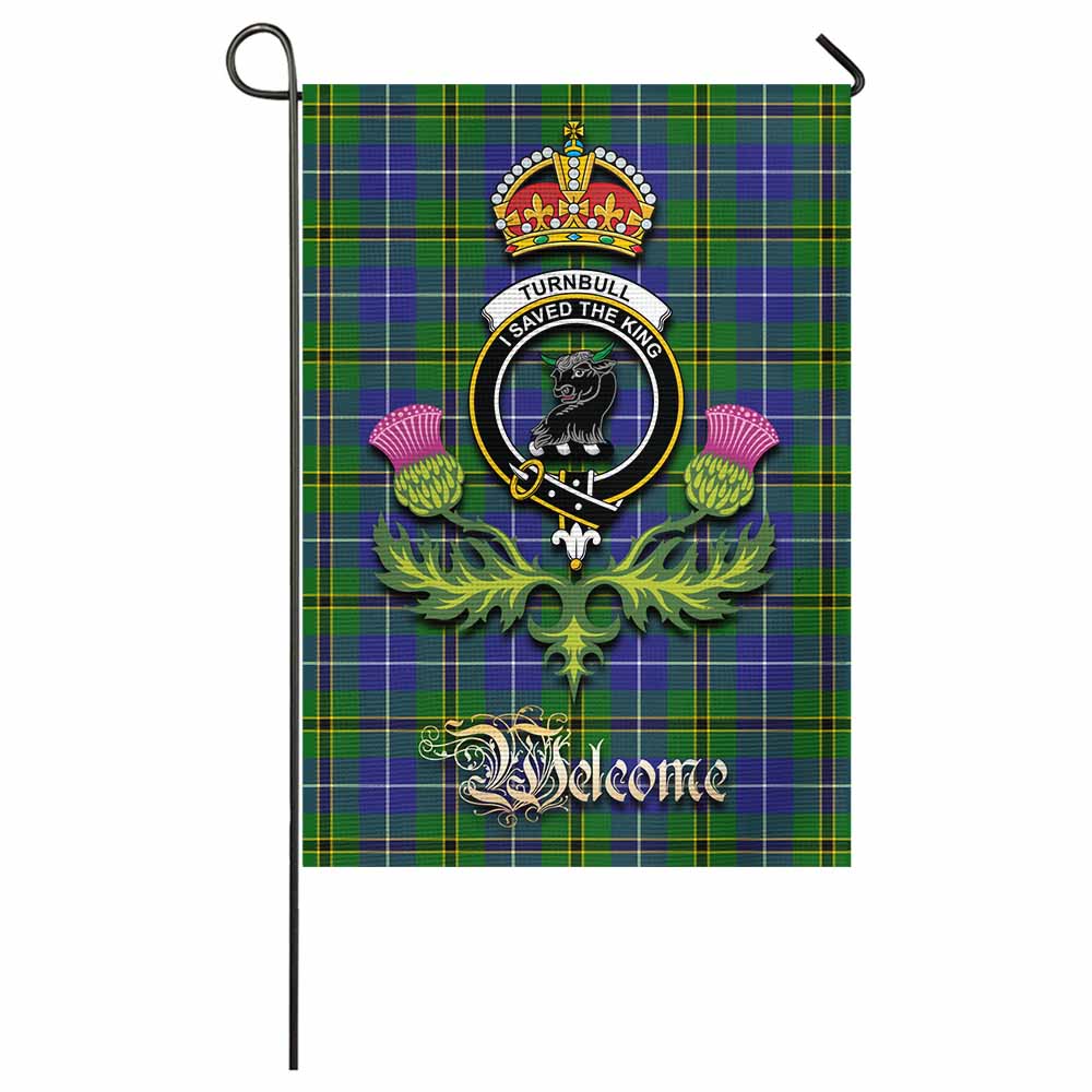 Turnbull Tartan Family Crest Garden Flag Royal Thistle Welcome Style - Tartan Vibes Clothing
