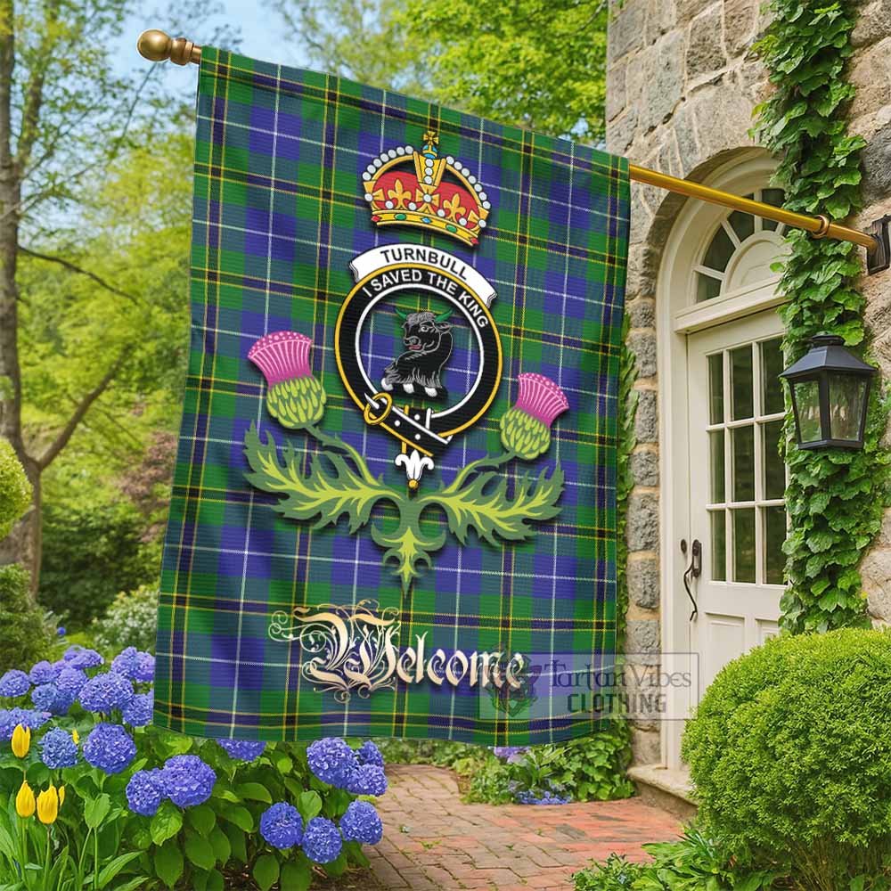 Turnbull Tartan Family Crest Garden Flag Royal Thistle Welcome Style - Tartan Vibes Clothing