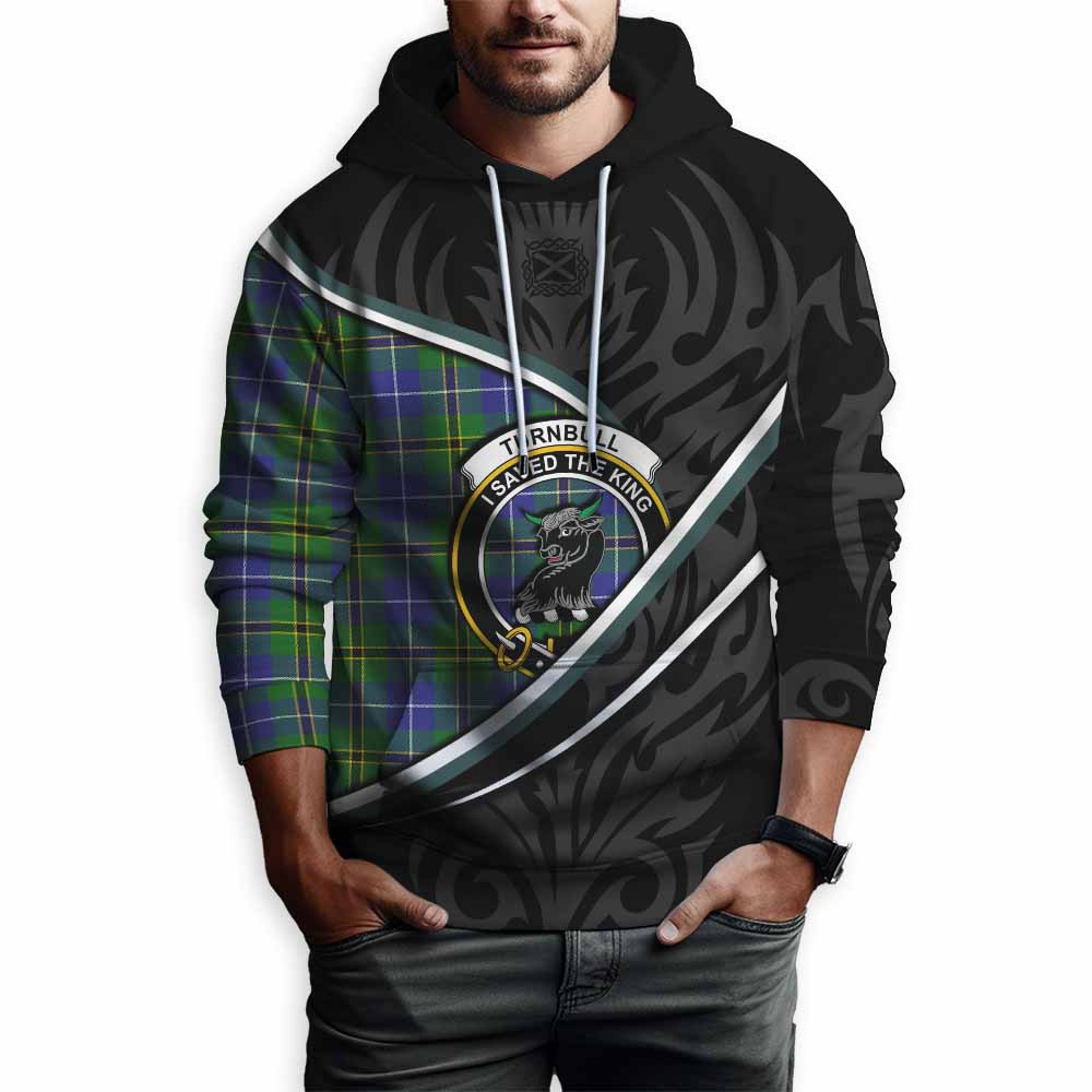 Turnbull Tartan Family Crest Hoodie Celtic Scottish Thistle Floral - Tartan Vibes Clothing