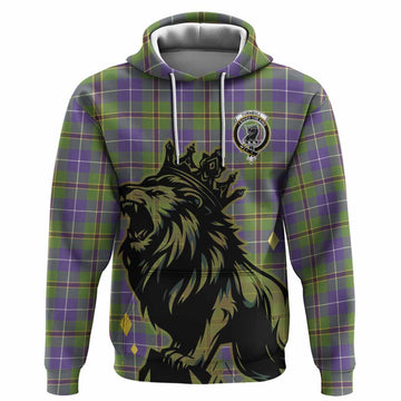 Turnbull Tartan Family Crest Hoodie Crowned Lion Roaring