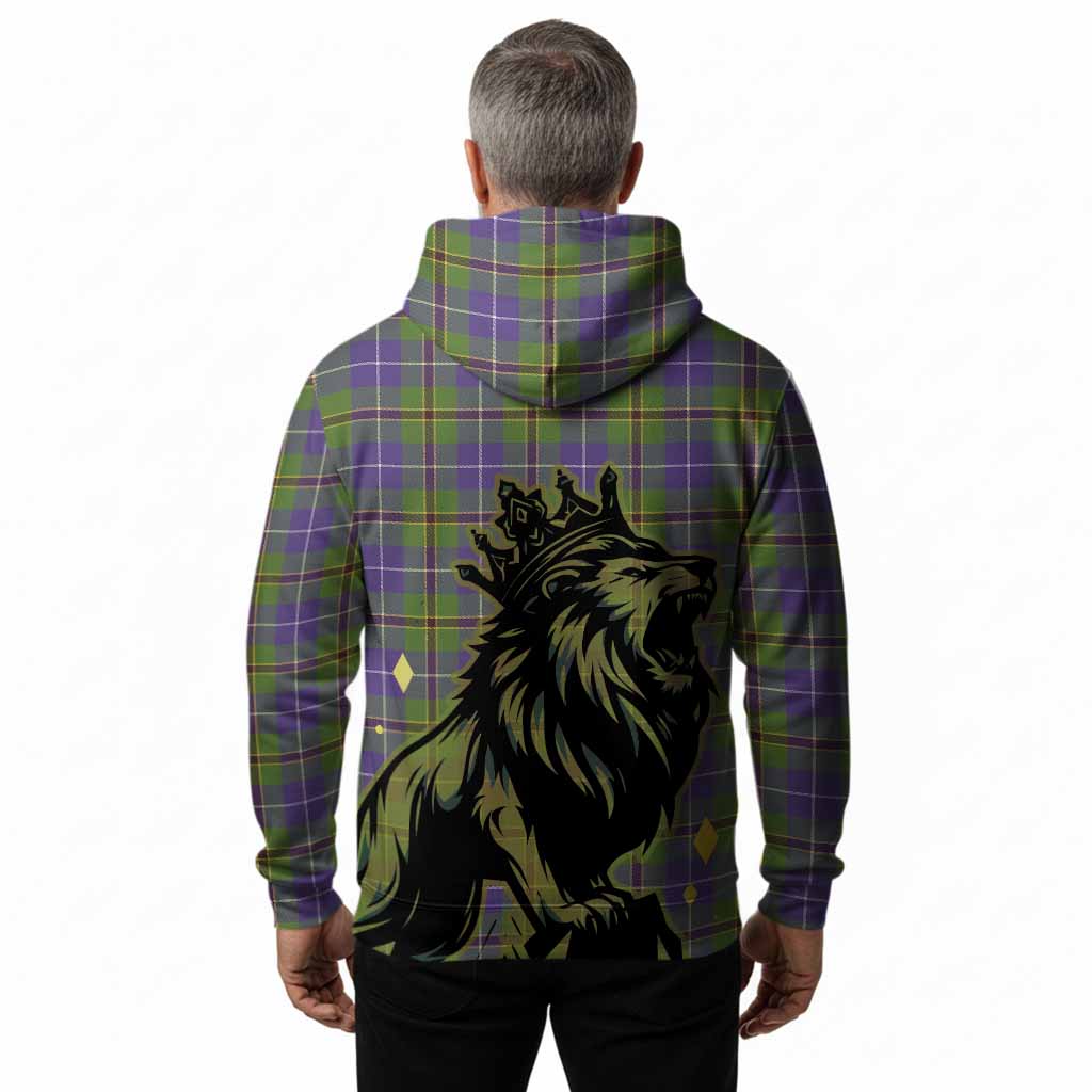 Turnbull Tartan Family Crest Hoodie Crowned Lion Roaring
