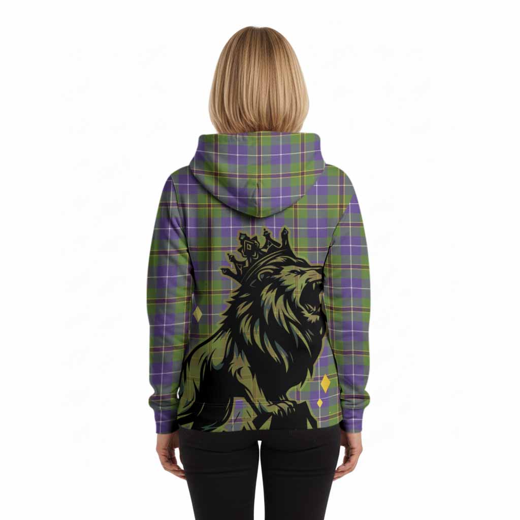 Turnbull Tartan Family Crest Hoodie Crowned Lion Roaring