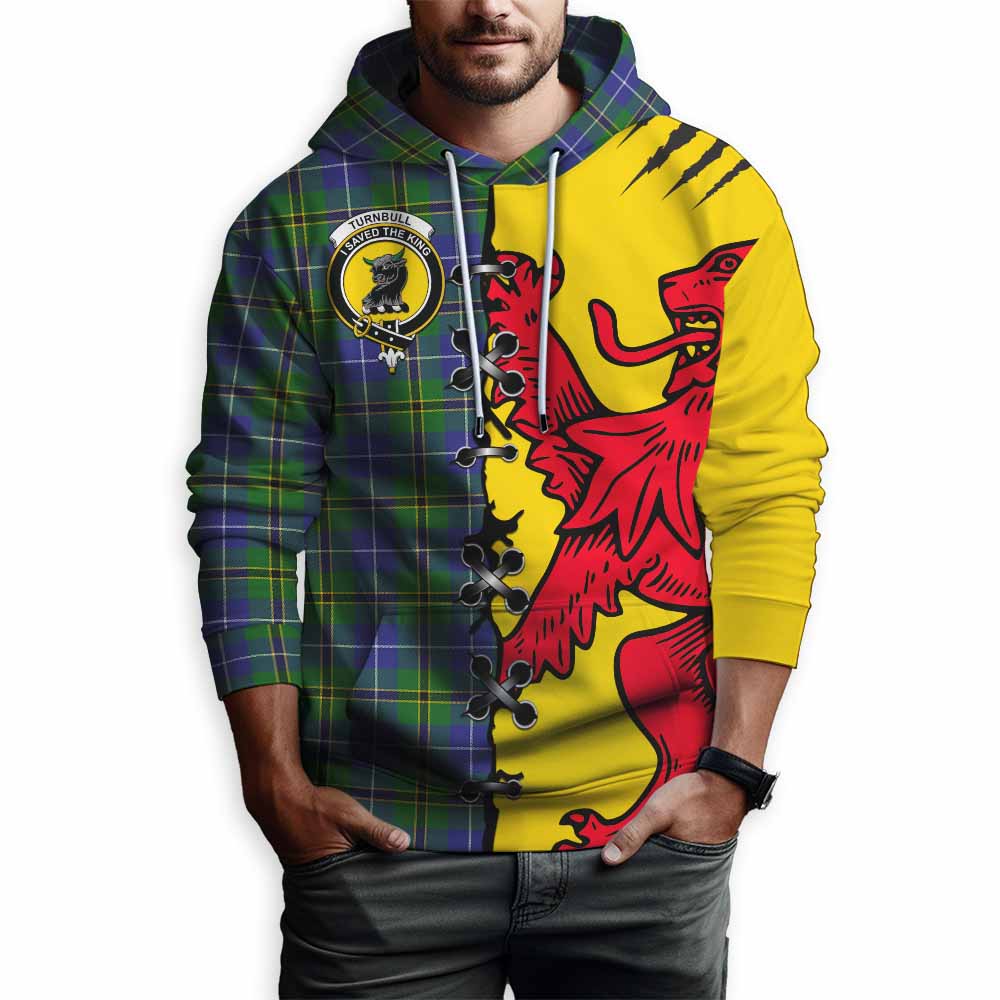 Turnbull Tartan Family Crest Hoodie Lion Rampant Honor - Tartan Vibes Clothing