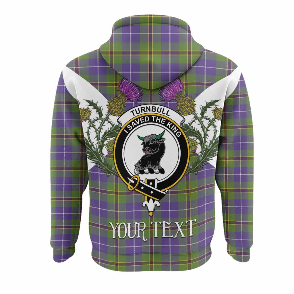 Turnbull Tartan Family Crest Hoodie Scottish Burns Night Thistle Floral