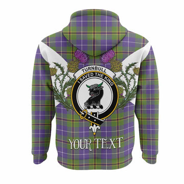 Turnbull Tartan Family Crest Hoodie Scottish Burns Night Thistle Floral