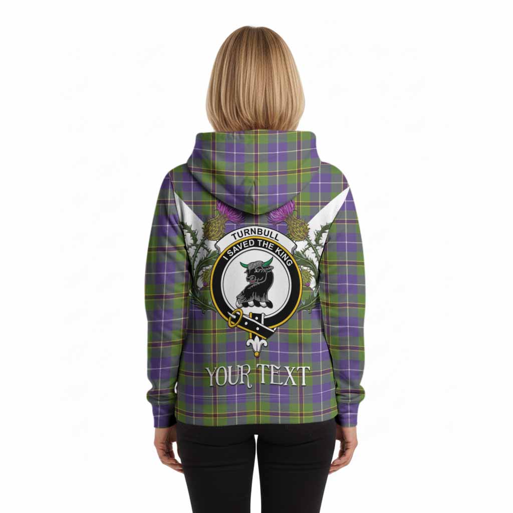 Turnbull Tartan Family Crest Hoodie Scottish Burns Night Thistle Floral