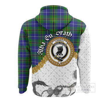 Turnbull Tartan Family Crest Hoodie Scottish Highland Warrior Celtic Knot Thistle