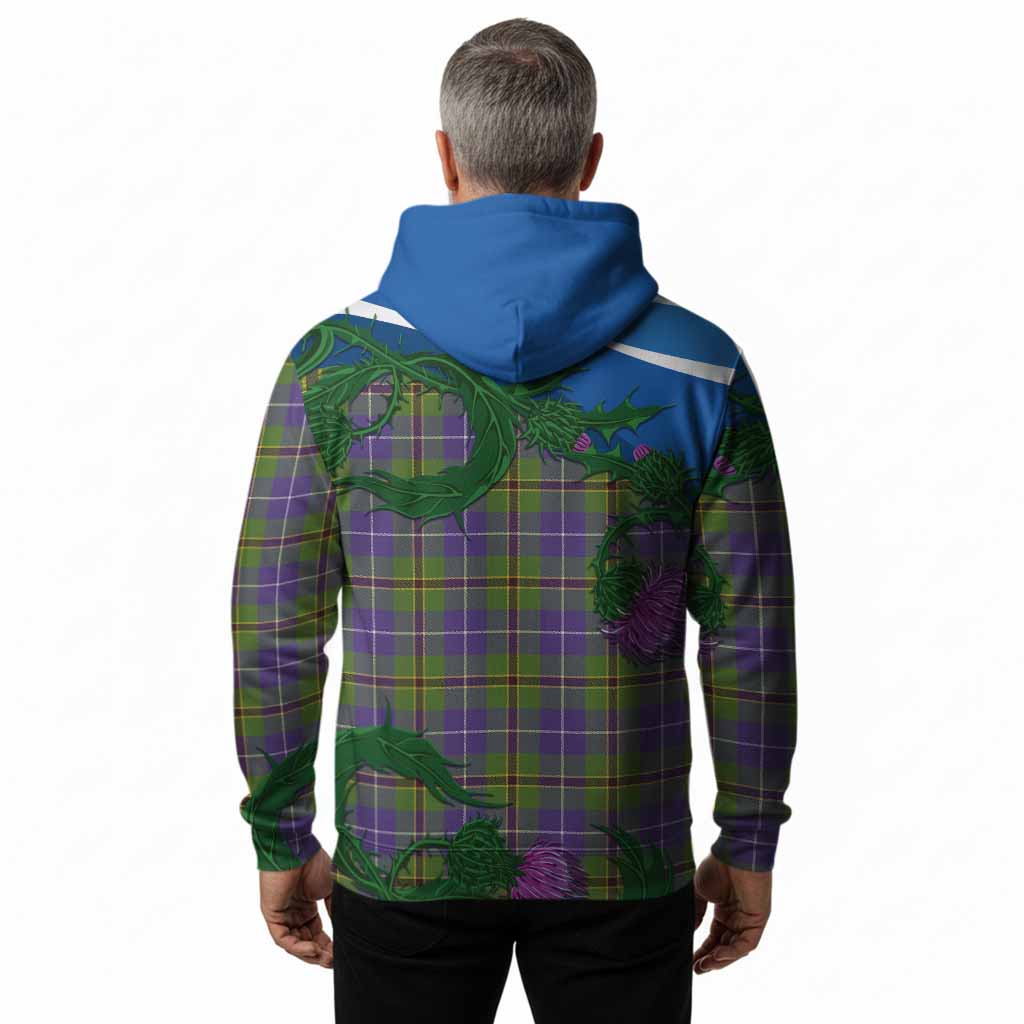 Turnbull Tartan Family Crest Hoodie Thistle in Minimalism