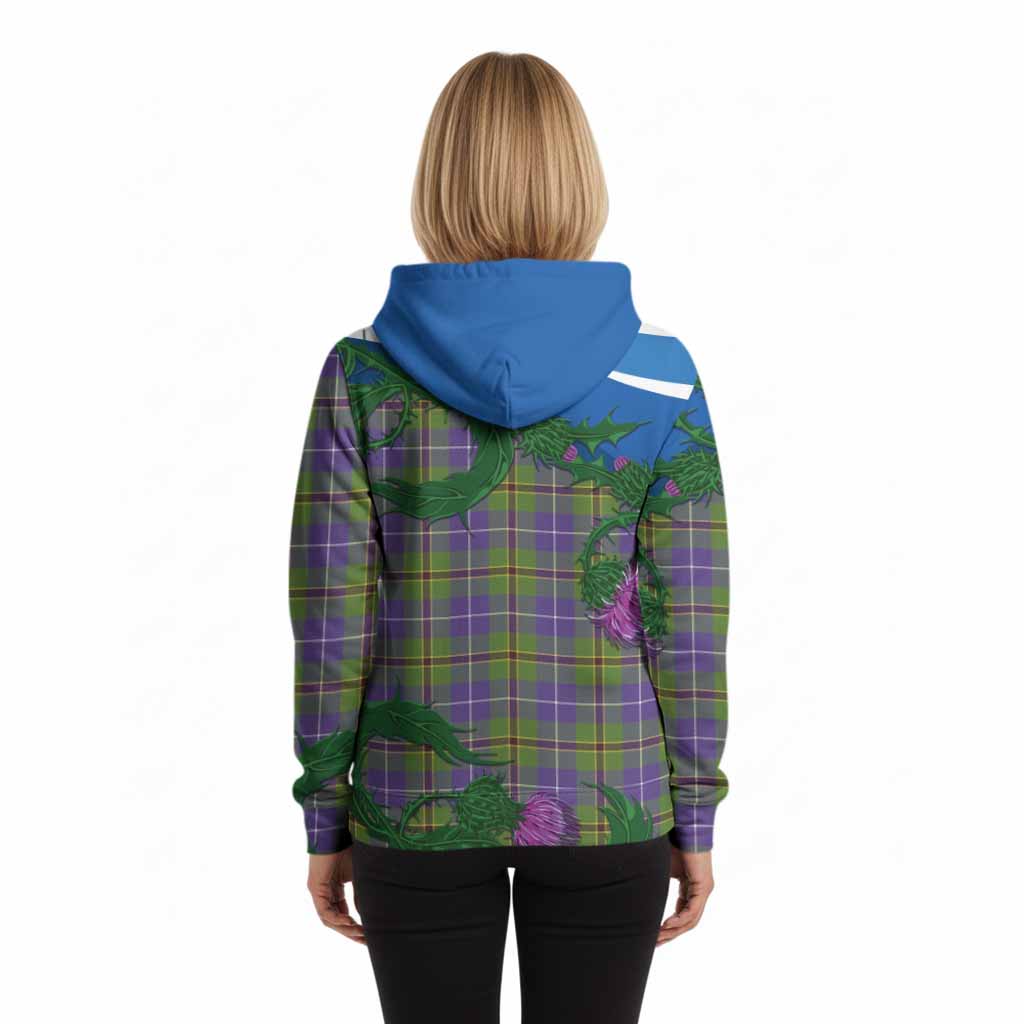 Turnbull Tartan Family Crest Hoodie Thistle in Minimalism
