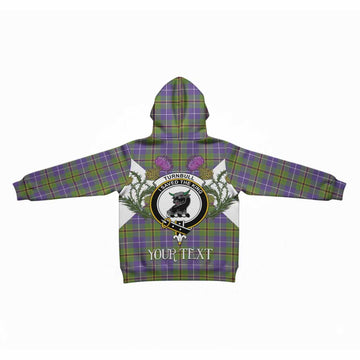 Turnbull Tartan Family Crest Kid Hoodie Scottish Burns Night Thistle Floral