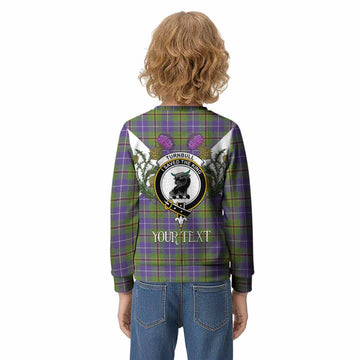Turnbull Tartan Family Crest Kid Knitted Sweatshirt Scottish Burns Night Thistle Floral